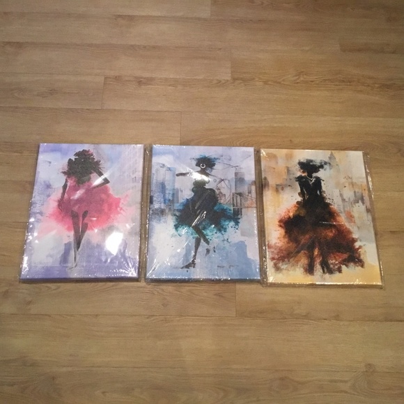 Canvas Wall Art Sexy Women City Paintings - Picture 3 of 3